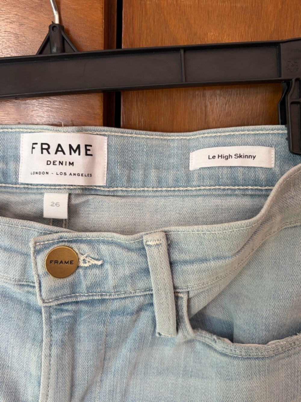 Frame Denim Le High Skinny Jeans in Light Blue Wash